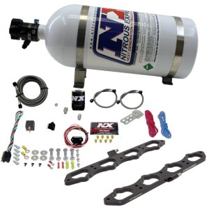 Ford Mustang Nitrous System - Nitrous Express - Dry Direct Port Plate System w/10lb Bottle - Black - `18-`27